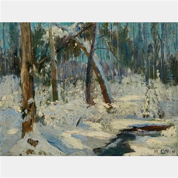 Winter Woods, Lac Tremblant Oil Painting by Maurice Galbraith Cullen