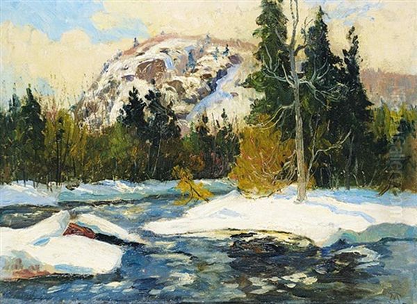 The North River At Ste. Marguerite Oil Painting by Maurice Galbraith Cullen