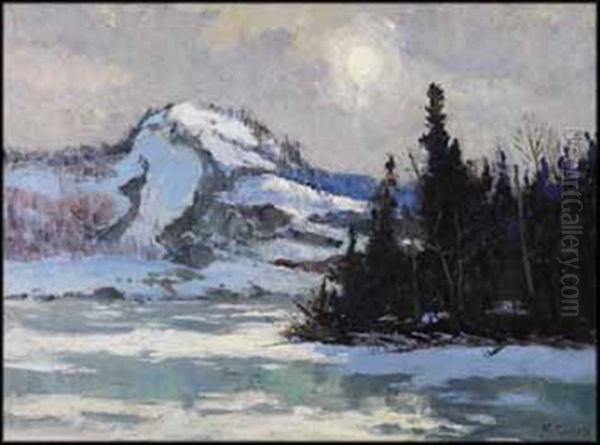 The Mountain At Lac Vert Oil Painting by Maurice Galbraith Cullen