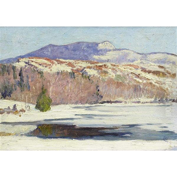 Mont Tremblant From Lac Ouimet Oil Painting by Maurice Galbraith Cullen