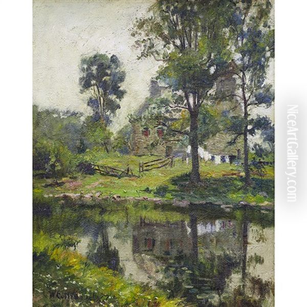 L'effet D'eau, St-eustache Oil Painting by Maurice Galbraith Cullen