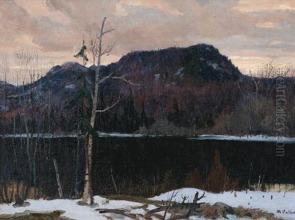 Dark Mountain In Winter Oil Painting by Maurice Galbraith Cullen