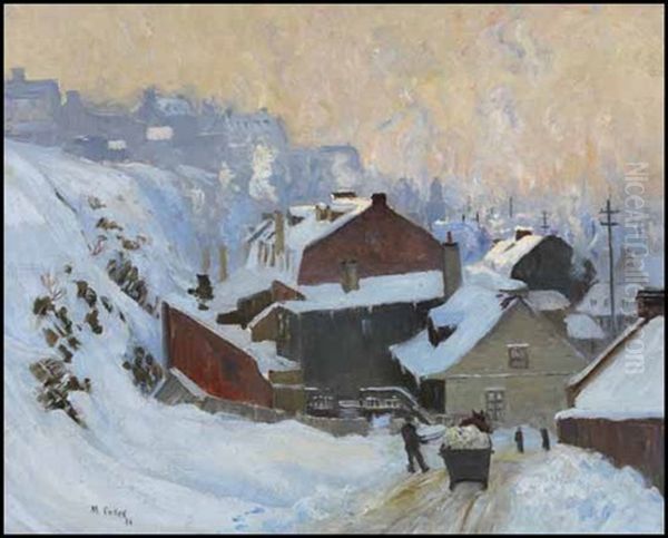 Lower Town, Quebec Oil Painting by Maurice Galbraith Cullen