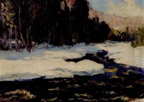 The North River, Laurentians Oil Painting by Maurice Galbraith Cullen