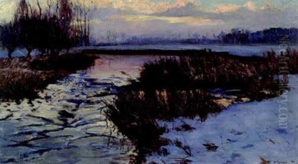 Wintry Marshes Oil Painting by Maurice Galbraith Cullen