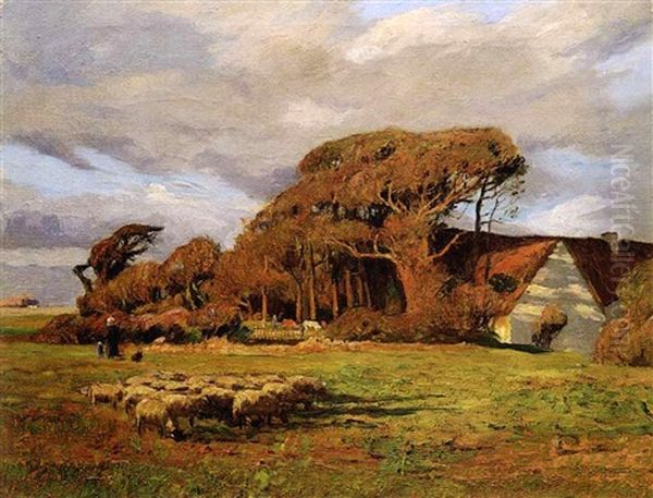 Brittany Farm Oil Painting by Maurice Galbraith Cullen