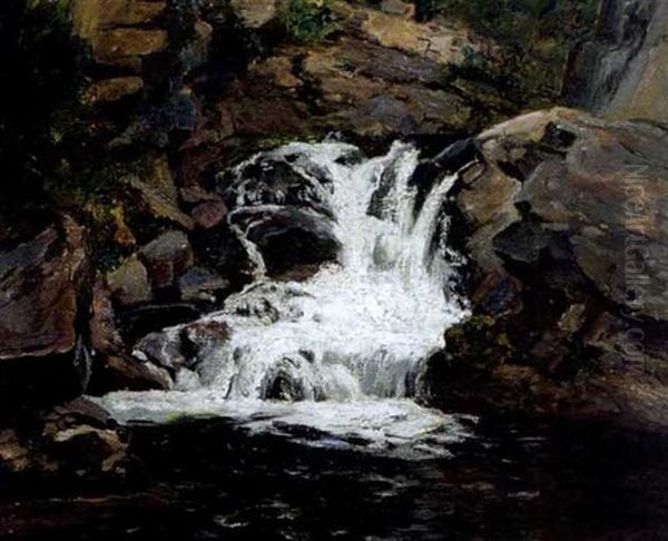 Falls On The Cache River Oil Painting by Maurice Galbraith Cullen