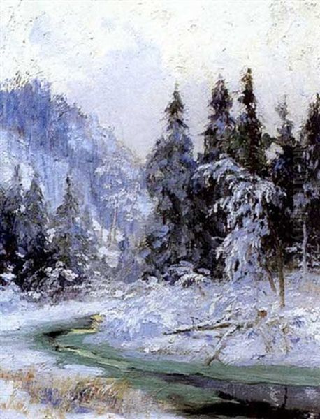 Hiver - Riviere Cachee Oil Painting by Maurice Galbraith Cullen