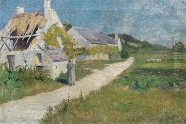 Country Farm, Normandy Oil Painting by Maurice Galbraith Cullen