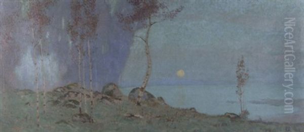 Moonlight Landscape Oil Painting by Maurice Galbraith Cullen