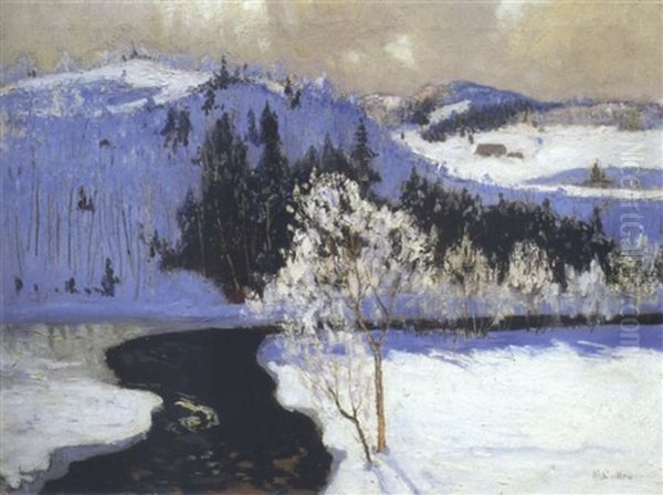 Dark Waters, Winter In The Laurentians by Maurice Galbraith Cullen