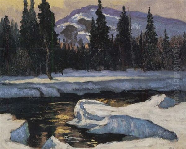 Paysage D'hiver Dans Les Laurentides by Maurice Galbraith Cullen