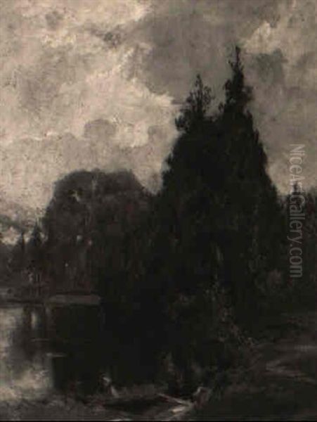 The Cedars, Beaupre Oil Painting by Maurice Galbraith Cullen