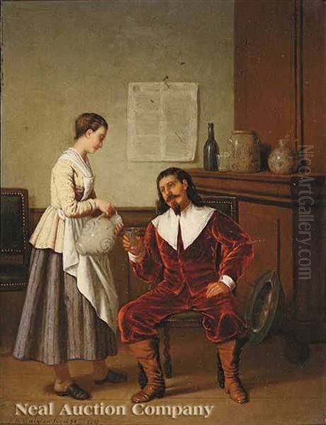 After A Long Day Oil Painting by Johann Mongels Culverhouse