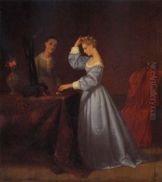 The Rose Room Oil Painting by Johann Mongels Culverhouse