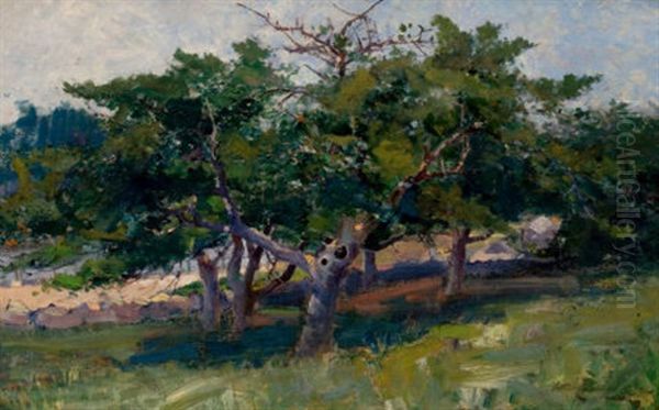 Landscape With Trees Oil Painting by Arthur Cumming