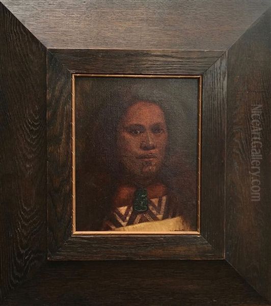 Maori Girl Oil Painting by Vera Cummings