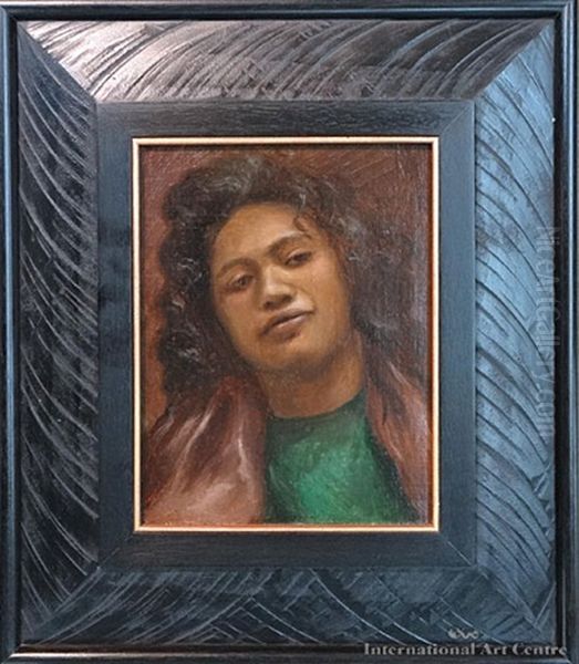 Maori Girl Oil Painting by Vera Cummings