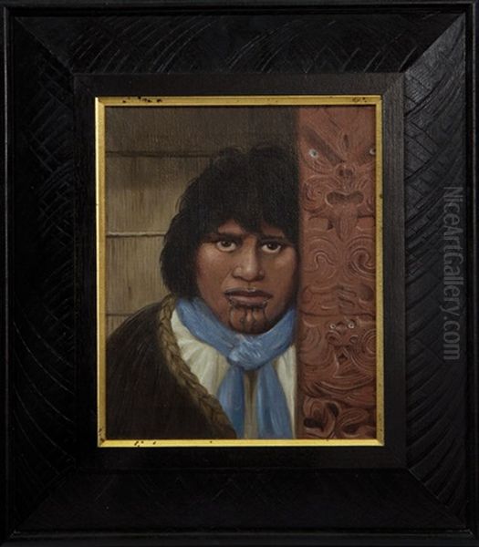 Portrait Of A Maori Woman Oil Painting by Vera Cummings