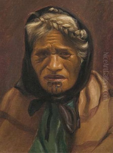 Maori Woman Oil Painting by Vera Cummings