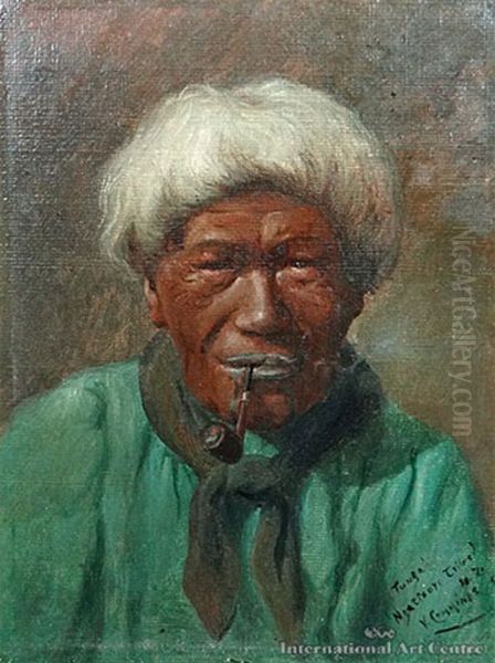 Tunga Ngati Oro Tribe Nz Oil Painting by Vera Cummings