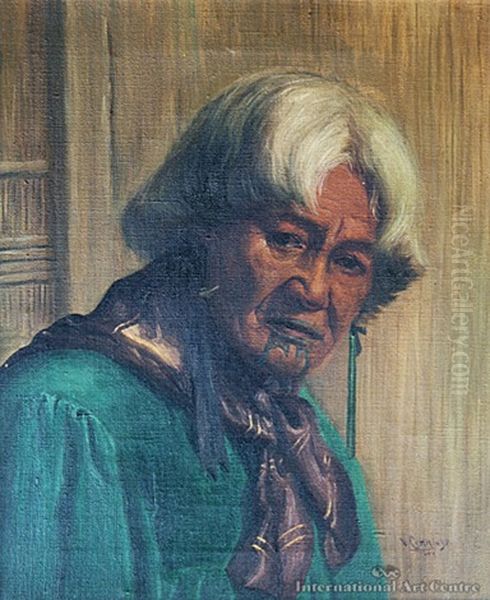 Harata Rewiri Tarapata - In European Clothing Oil Painting by Vera Cummings