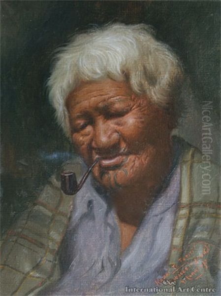 Kapai Te Toriri (tobacco Is Good!) Oil Painting by Vera Cummings