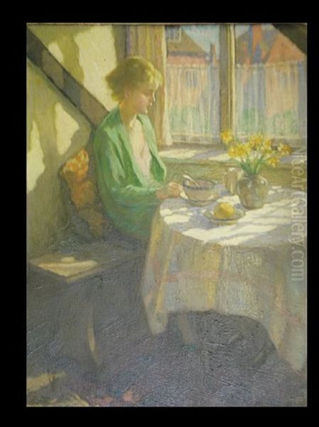 March Sunshine Oil Painting by Nell Marion (nee Tenison) Cuneo