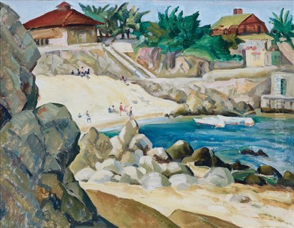 Lover's Point, Pacific Grove Oil Painting by Rinaldo Cuneo