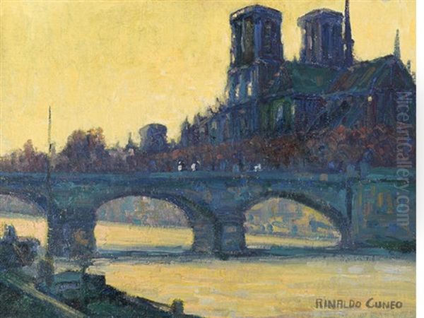 Notre Dame Oil Painting by Rinaldo Cuneo