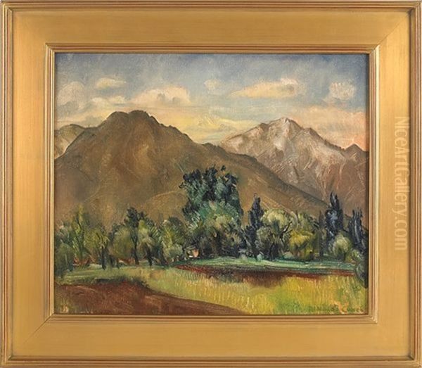 Wasatch Mountains Utah Oil Painting by Rinaldo Cuneo