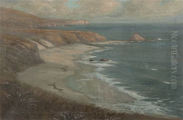 Evenings Glow - San Juan Point Cal Oil Painting by Frank William Cuprien