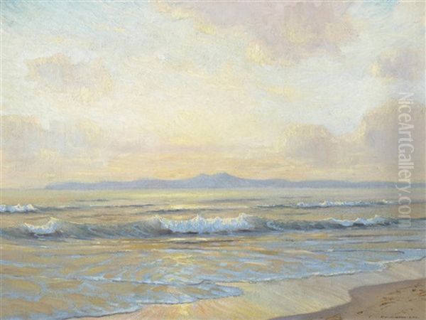 Tranquil Evening Oil Painting by Frank William Cuprien