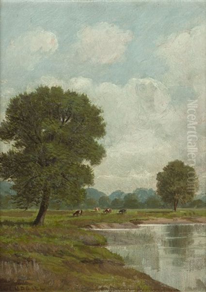 The Old Elm Oil Painting by Frank William Cuprien