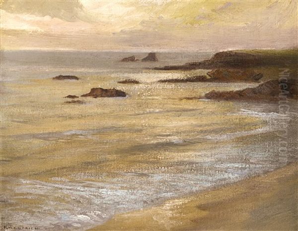 Sunset Glow, Laguna Beach, California Oil Painting by Frank William Cuprien