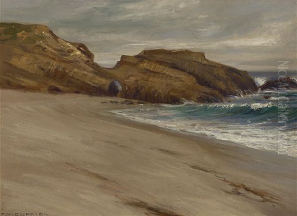 Arch Beach, Christmas Oil Painting by Frank William Cuprien