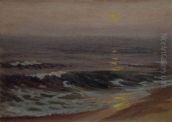 Sunset Oil Painting by Frank William Cuprien