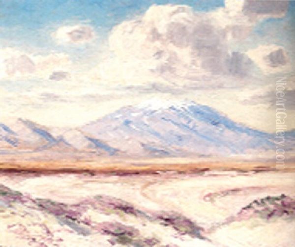 Desert Verbena Oil Painting by Frank William Cuprien