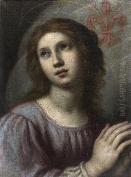 Sainte Avec L'embleme De Florence Oil Painting by Francesco Curradi