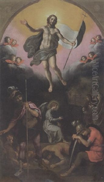 La Resurrezione Di Cristo Oil Painting by Francesco Curradi