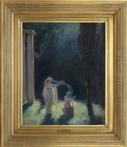 Venus Veiling Pandora Oil Painting by Charles Courtney Curran