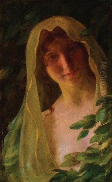 Study For Acadia Oil Painting by Charles Courtney Curran