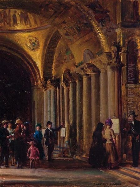 The Portico Of St. Marks, Venice Oil Painting by Charles Courtney Curran