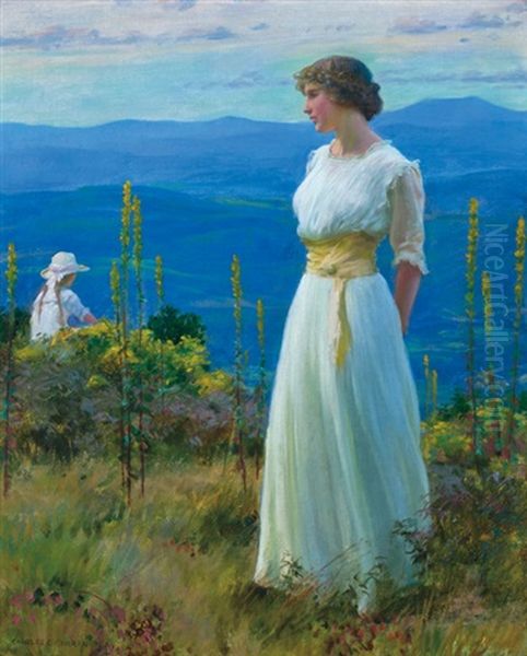 Far Away Thoughts Oil Painting by Charles Courtney Curran