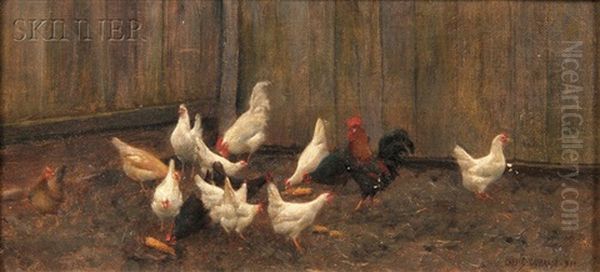 Feeding Time Oil Painting by Charles Courtney Curran