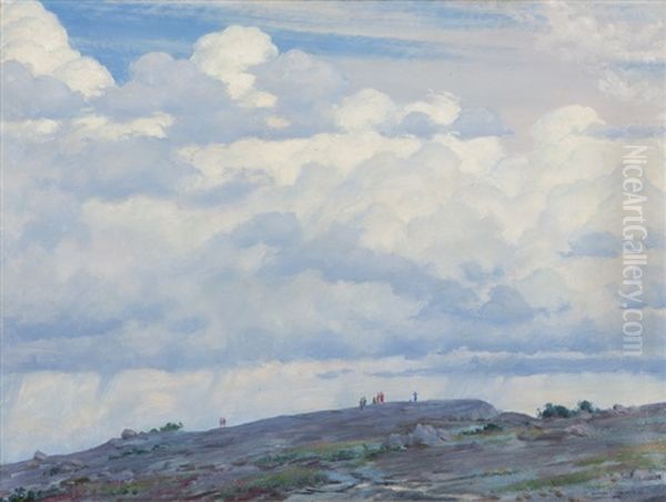 Cloud View From The Cliff Oil Painting by Charles Courtney Curran