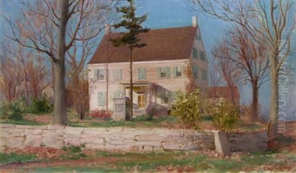 My Connecticut Home Oil Painting by Charles Courtney Curran