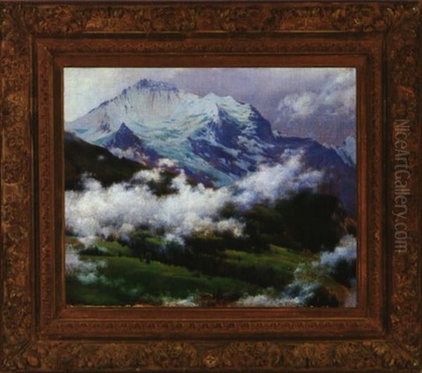 Clouds Over Wengen Oil Painting by Charles Courtney Curran