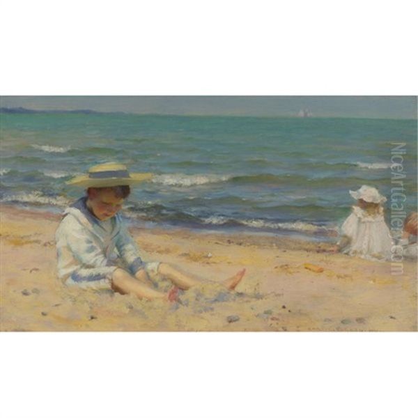 On The Beach, Lake Erie by Charles Courtney Curran