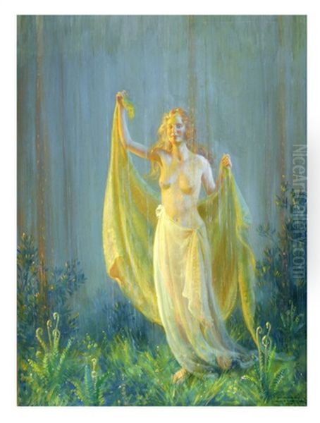 Sunshine And Rain Oil Painting by Charles Courtney Curran